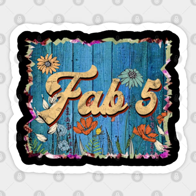 Retro Fab Name Flowers 5 Limited Edition Proud Classic Styles Sticker by Friday The 13th